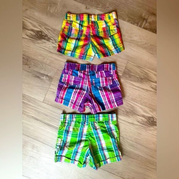 Hello Gorgeous Girls Plaid Shorts Set of 3 Size 5 - Picture 5 of 7
